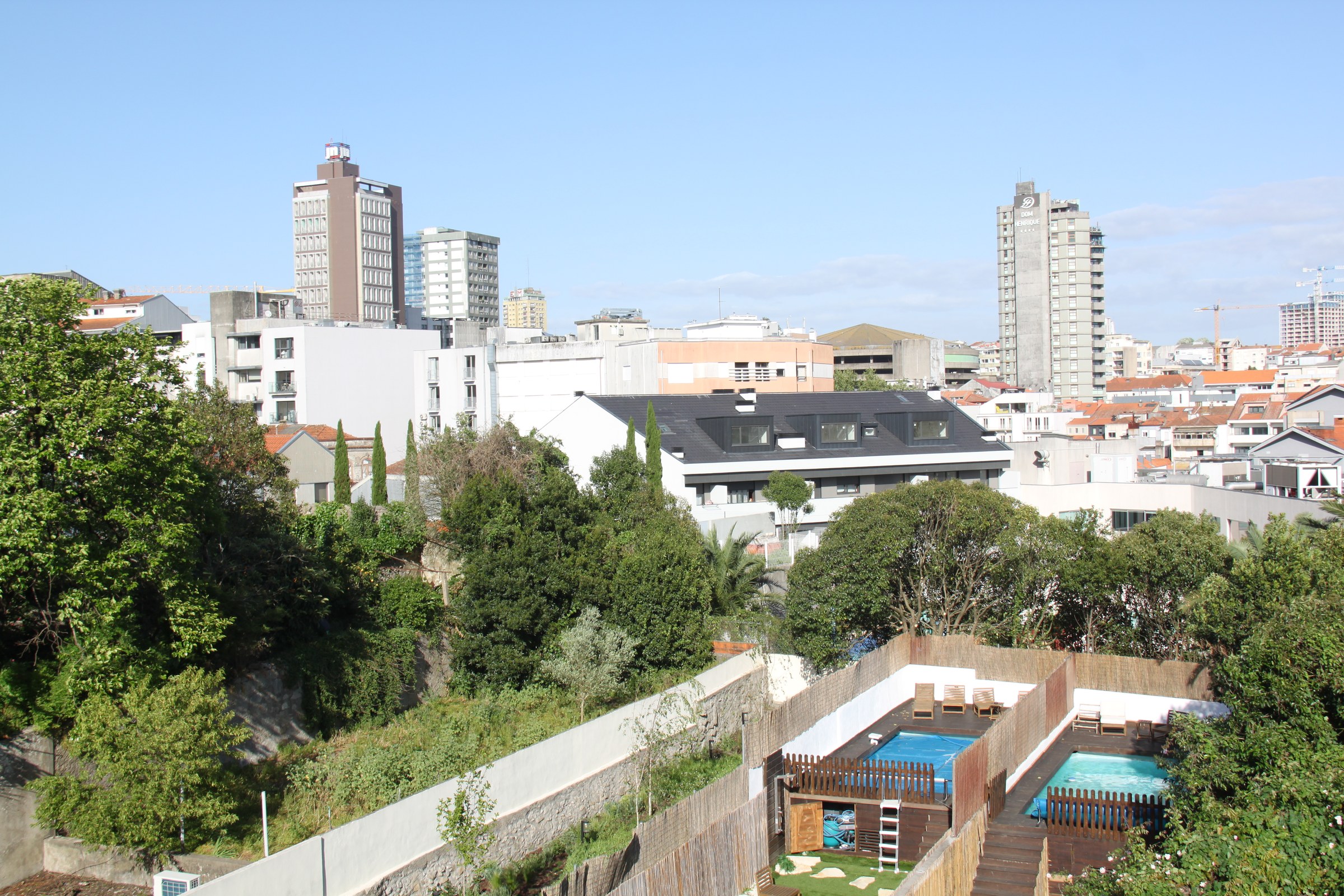 View from the building - West skyline and gardens